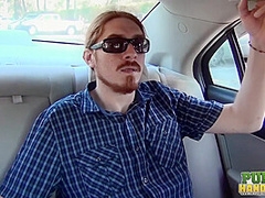 Public Handjobs Cassidy Bliss Back Seat Car Handjob