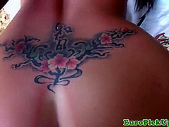 Pulled Beauty Doggystyled Outdoors In Pov