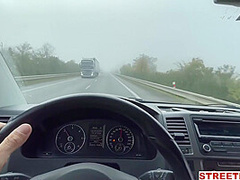 Sky Pierce In Streetfuck - Canadian Babe With Perfect Tits Hitchhikes To Suck And Ride Cock