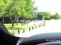 Ebony Teen Bangs Big Cock In The Car In Public