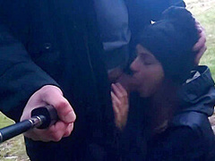 Hiyouth - Risky Outdoor Blowjob. We Were Walking In The