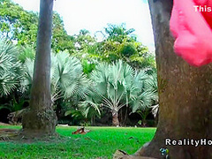 Ebony Banging On A Swinging Tyre