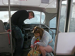John Strong, Ginger Gray And Katie Morgan - A Man Got Into Group Sex With Beauties On The Bus