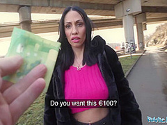 Horny Italian Milf Orgasms In Public And Gives Great Outdoor Blowjob