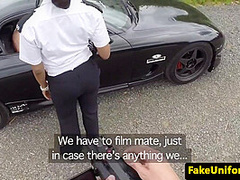 Policewoman Pulls Guy For Trio With Cop