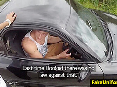 Policewoman Pulls Guy For Trio With Cop