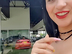 Martina Smith In Naked Test Drive At The Car Dealership