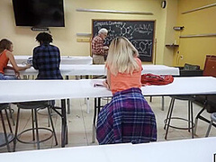 A Student Enjoys Fucking With A Friend At A Lecture - Emma Bugg