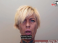 German skinny tattoo Artist picked up at blind date casting