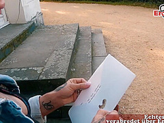 German skinny tattoo Artist picked up at blind date casting