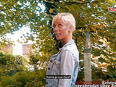 German skinny tattoo Artist picked up at blind date casting