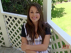 Caley Hayes In Gives An Interview Outside Stripping And Showing Off Her Pussy