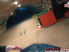 German chubby Fat Girl picked up at real Street casting