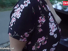 My Dirty Hobby - Brunette picks up hiker and swallows his cum