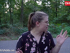 My Dirty Hobby - Brunette picks up hiker and swallows his cum