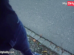 My Dirty Hobby - Brunette picks up hiker and swallows his cum