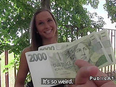 Brunette Teen Beauty Fucks In Public
