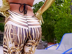 Big Booty Blonde Bends Over Comfortably For A Buzz - Savannah Bond And Chris Strokes