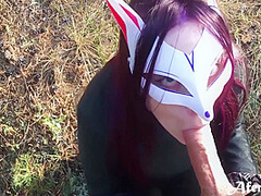 Girlfriend Sensual Sucking Dick And Doggy Fucking In The Wood
