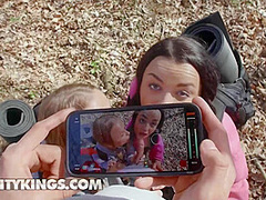 REALITY KINGS - College Students Erica Black & Alexa Flexy Can't Wait To Share Devils' Cock In The Woods