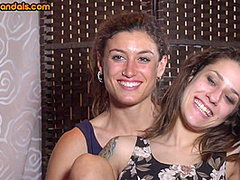 Public scandalous babes fucked in BDSM orgy for voyeurs