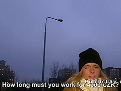 Euro Blonde Fucks In The Public Park
