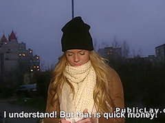 Euro Blonde Fucks In The Public Park