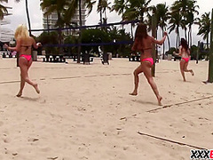 Sexy Teen Fiends Share A Cock Outdoor