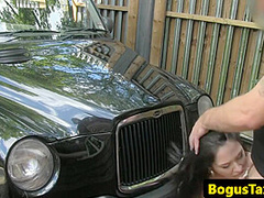 British Taxi Amateur Fucked Outdoors