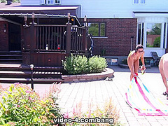 Shana Lane and Heidi Van Horny fuck the pool and partner swap - BANG!