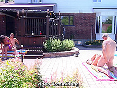 Shana Lane and Heidi Van Horny fuck the pool and partner swap - BANG!