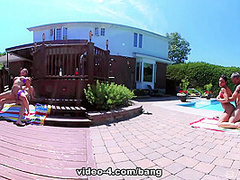 Shana Lane and Heidi Van Horny fuck the pool and partner swap - BANG!