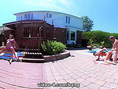 Shana Lane and Heidi Van Horny fuck the pool and partner swap - BANG!