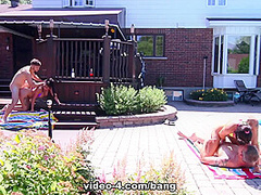 Shana Lane and Heidi Van Horny fuck the pool and partner swap - BANG!