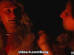 Beautiful outdoor group lesbian scene as they orgasm in nature - BANG!