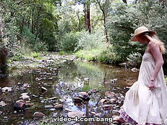 Beautiful outdoor group lesbian scene as they orgasm in nature - BANG!