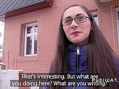 Czech Brunette Amateur Sucks In Public