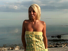 Hot Blonde Totally Naked in Public