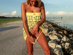 Hot Blonde Totally Naked in Public