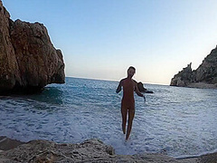 The Wildest Couple Does It Again!! Hard Fuck On The Beach 8 Min