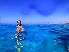 A Russian Girl With A Stunning Body Swim With Gold Teachers