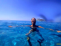 A Russian Girl With A Stunning Body Swim With Gold Teachers