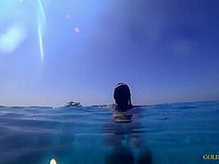 A Russian Girl With A Stunning Body Swim With Gold Teachers