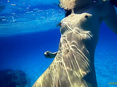 A Russian Girl With A Stunning Body Swim With Gold Teachers