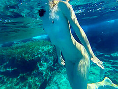 A Russian Girl With A Stunning Body Swim With Gold Teachers