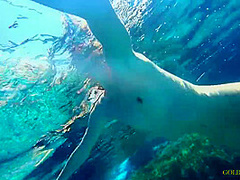 A Russian Girl With A Stunning Body Swim With Gold Teachers