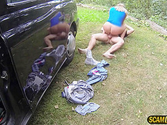 Damn Slutty Blonde Victoria Adores Hot Sex Outdoors