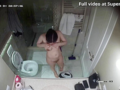 Ipcam Cute White Girl Takes A Long Shower