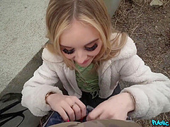 Baby Kxtten In Blonde Brit Copulated In Public