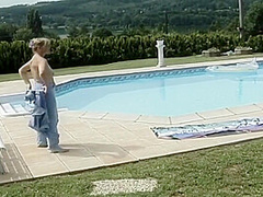 Sunbathing Got Interrupted When He Snuk Up Behind Her